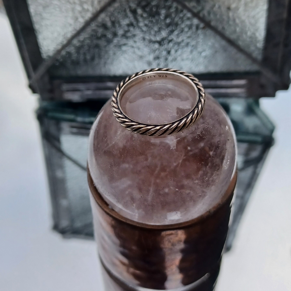 David Yurman Cable Collectables Band ring stering silver.